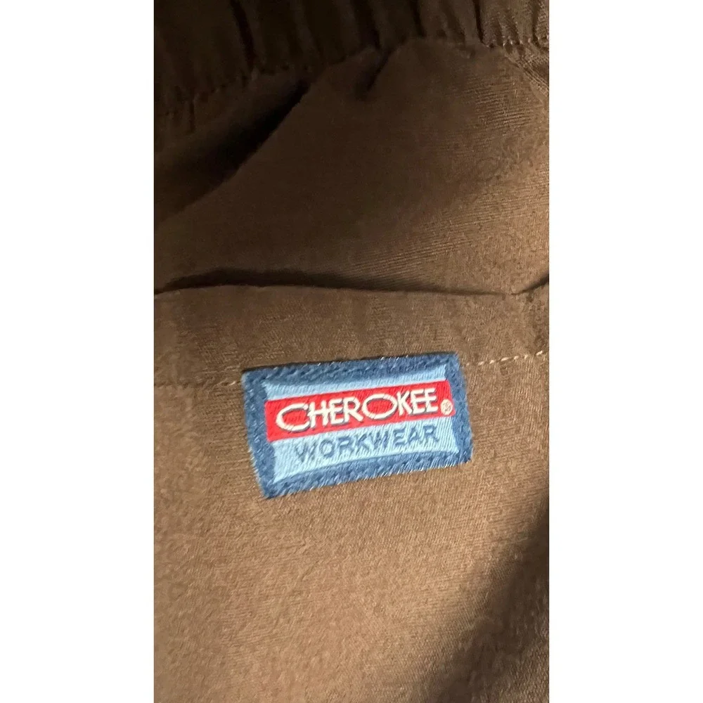 Cherokee Workwear Scrub Pants Bundle of 3 Wine Brown Drawstring 4101 Mens Medium